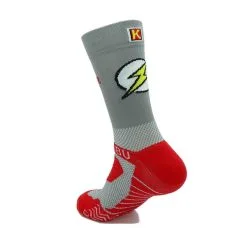 CALCETINES DE RUNNING #SUPERHERO Unisex - KAMUABU Color GRIS 23cm De Caña -tienda de equipos de fitness calcetines de running superhero unisex kamuabu color gris 23cm de caa 3