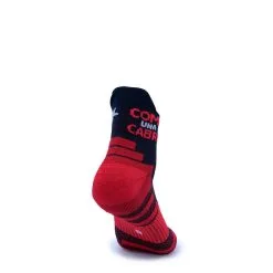 tienda de equipos de fitness 32 CALCETINES RUNNING TOBILLEROS #COMOUNACABRA Unisex KAMUABU Rojo/negro