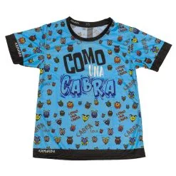 tienda de equipos de fitness 28 CAMISETA DE RUNNING #COMOUNACABRA Para HOMBRE - KAMUABU Color AZUL 110grs