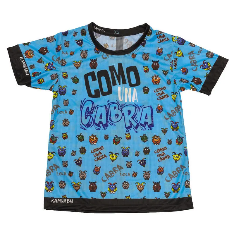 CAMISETA DE RUNNING #COMOUNACABRA Para HOMBRE - KAMUABU Color AZUL 110grs 1 CAMISETA DE RUNNING #COMOUNACABRA Para HOMBRE - KAMUABU Color AZUL 110grs