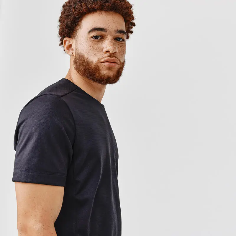 Kalenji Camiseta Running Manga Corta Transpirable Hombre Dry Negra 4 Kalenji Camiseta Running Manga Corta Transpirable Hombre Dry Negra - Imagen 4