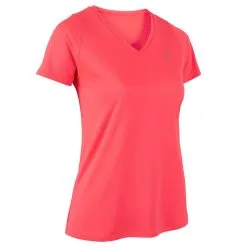 Kalenji Camiseta Running Manga Corta Transpirable Mujer Dry Rosa -tienda de equipos de fitness camiseta running manga corta transpirable mujer dry rosa 4