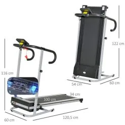 Cinta De Correr HOMCOM Negro Y Gris 120,5x60x116 Cm -tienda de equipos de fitness cinta de correr homcom negro y gris 1205x60x116 cm 2