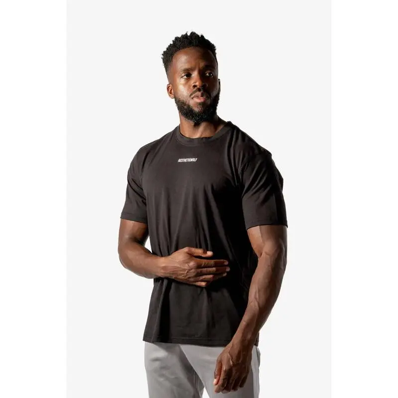 AESTHETIC WOLF Core Camiseta - Fitness - Hombre - Negro 1 AESTHETIC WOLF Core Camiseta - Fitness - Hombre - Negro