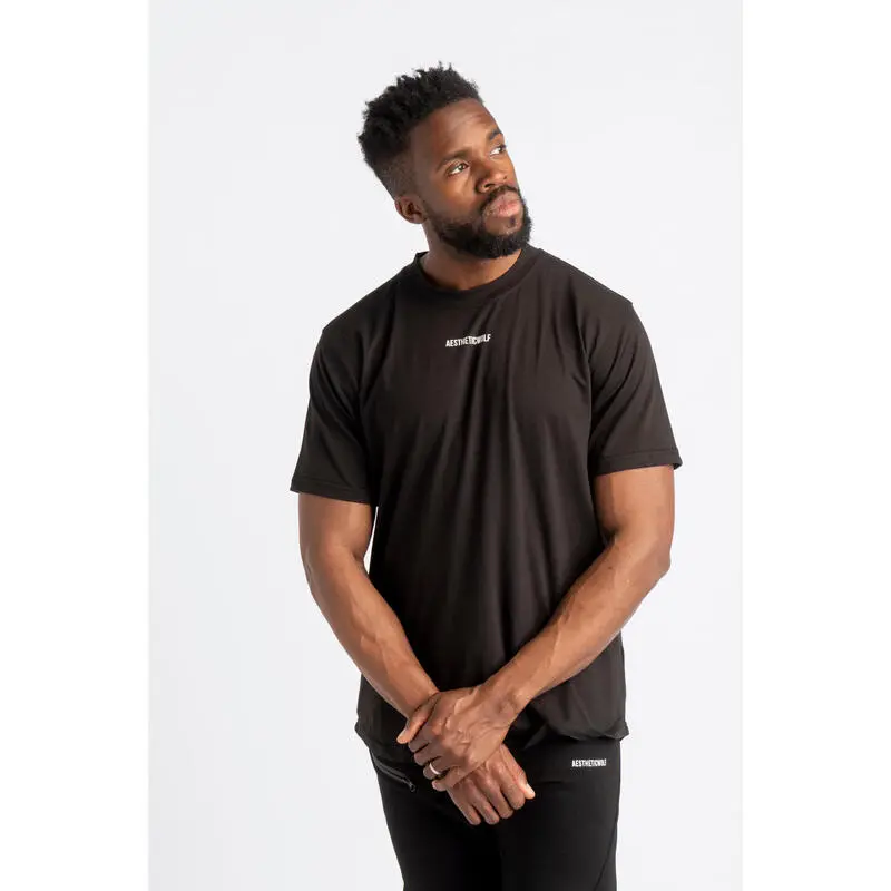 AESTHETIC WOLF Core Scoop Camiseta - Fitness - Hombre - Negro 3 AESTHETIC WOLF Core Scoop Camiseta - Fitness - Hombre - Negro - Imagen 3