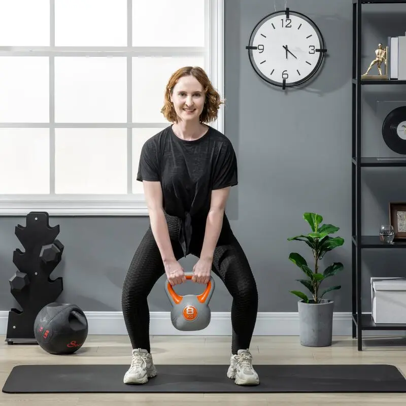 Pesa Rusa 8 Kg Revestimiento De PU SPORTNOW 20x14x24 Cm Naranja 2 Pesa Rusa 8 Kg Revestimiento De PU SPORTNOW 20x14x24 Cm Naranja - Imagen 2