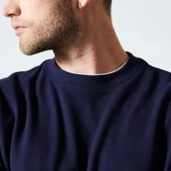 Domyos Sudadera Fitness 100 Hombre Azul Oscuro -tienda de equipos de fitness sudadera fitness 100 hombre azul oscuro 4